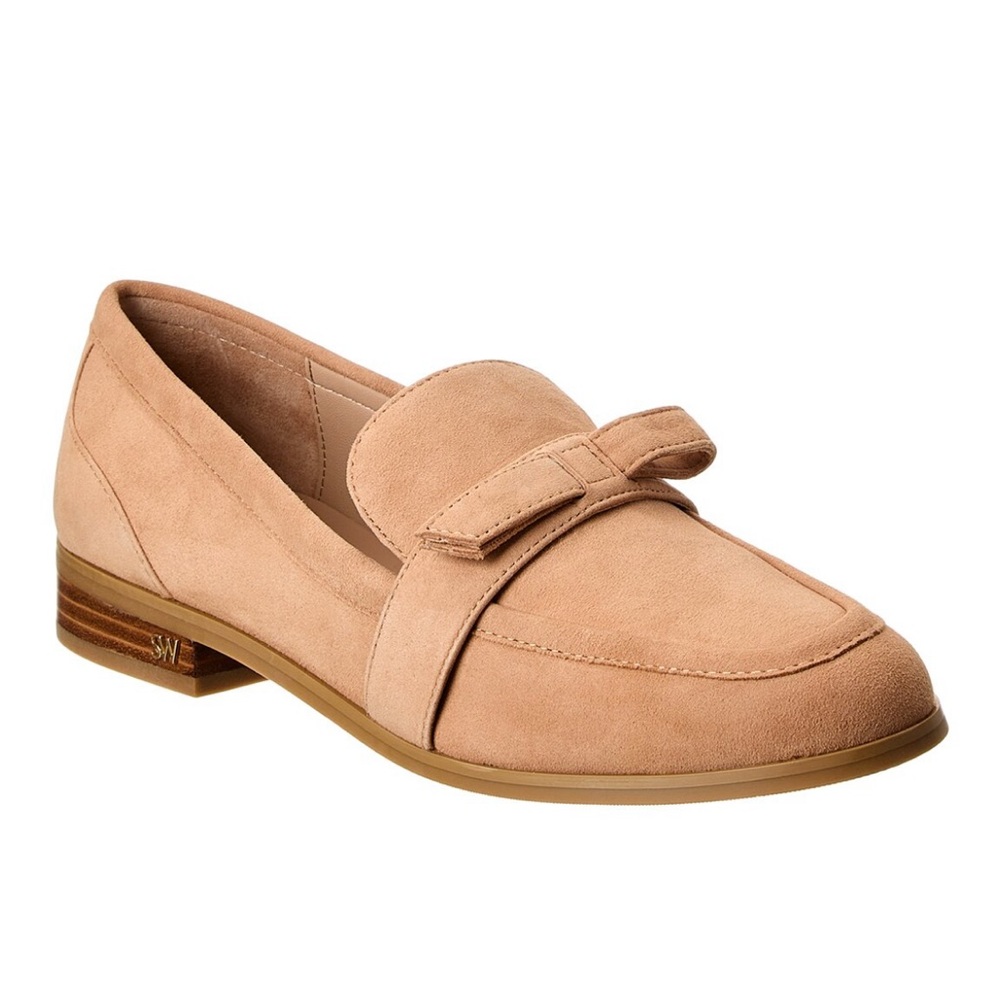 LIKE NEW Stuart Whitman Emma Bow Suede Loafer